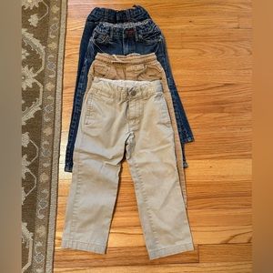 Lot of 4 boys 4T pants. Cat and Jack, Osh Kosh, etc. VGUC